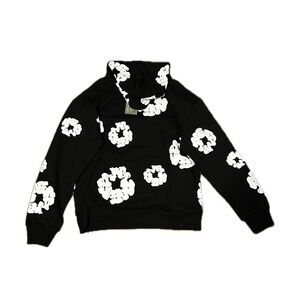 Black/white denim tears hood size medium